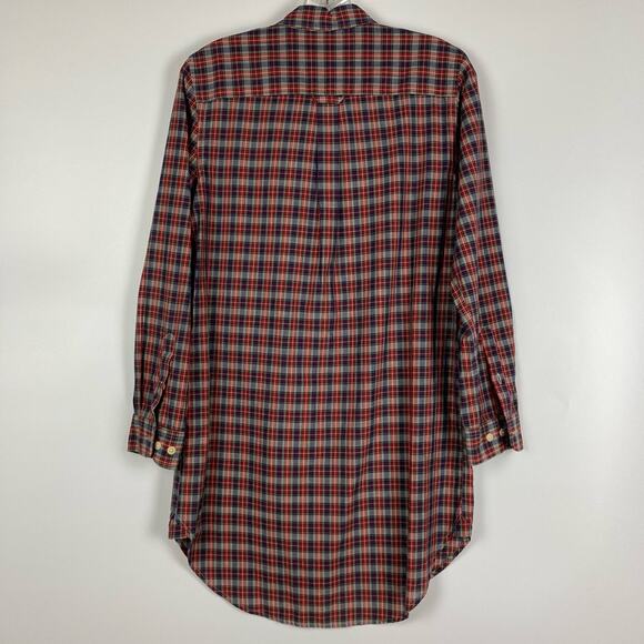 Dr Martens Men’s Red Plaid Cotton Button Down Shirt Size Small - Picture 8 of 13
